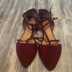 Burgundy Flat Shoe